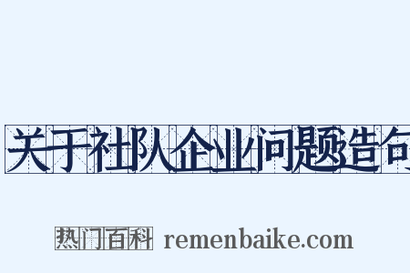 关于社队企业问题造句是什么意思的图片